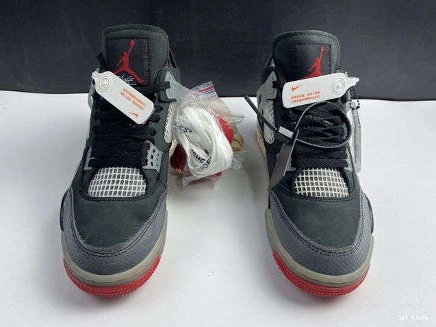 1st Kicks jordan x “bred” black 4 air 1719 red ofw SportInspired cv9388- 1119